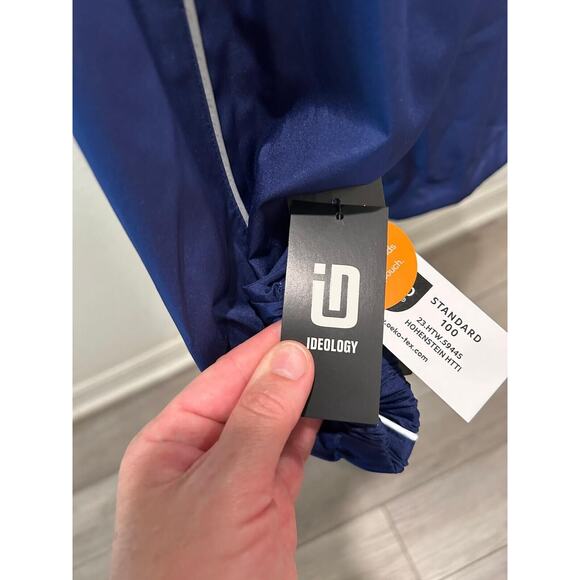 ID Ideology Women's Plus Size Packable Zip-Front Jacket Tartan Blue Choose Size - Picture 8 of 10